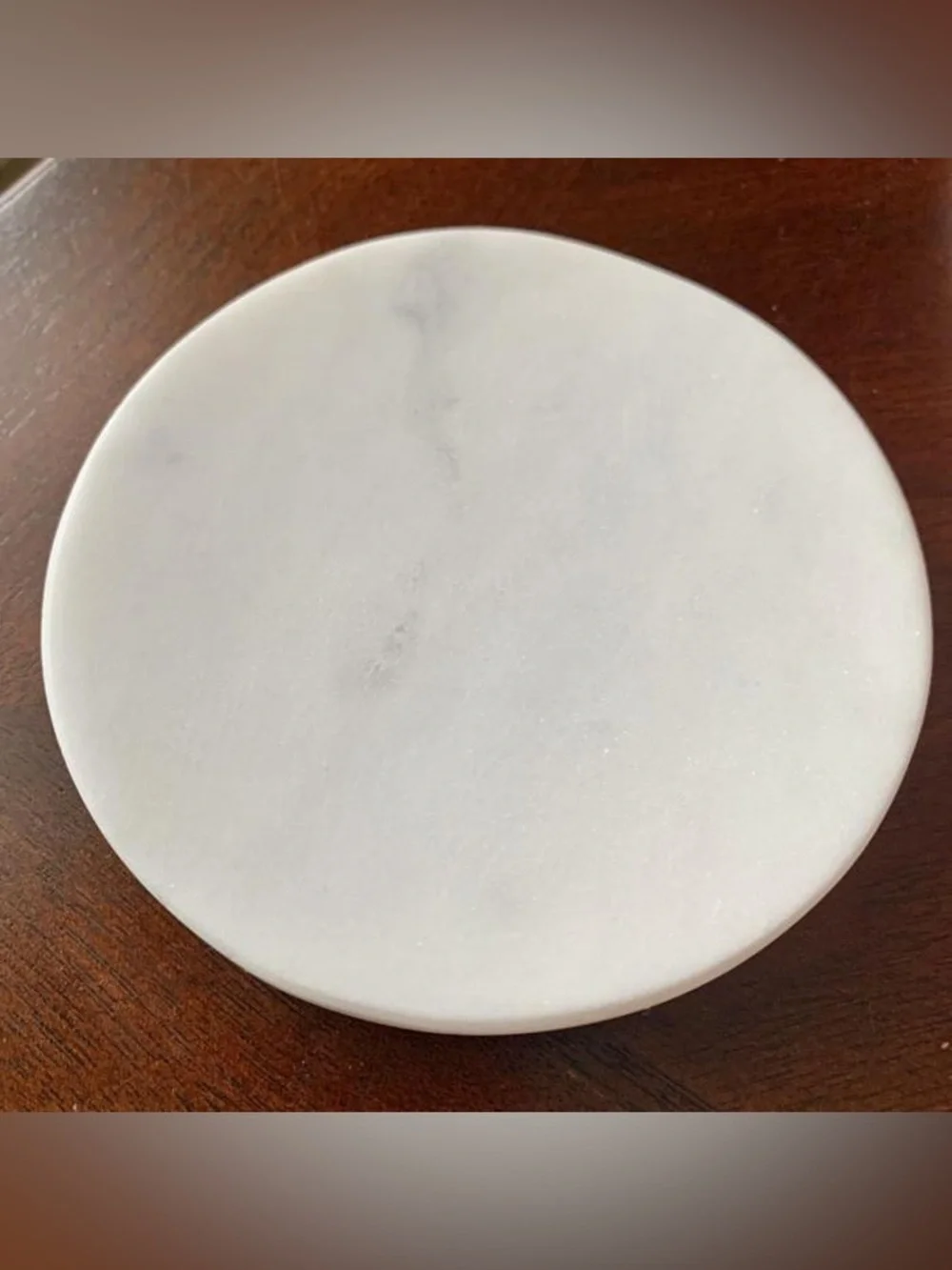 White Ivory Marble dish catch all soap candle